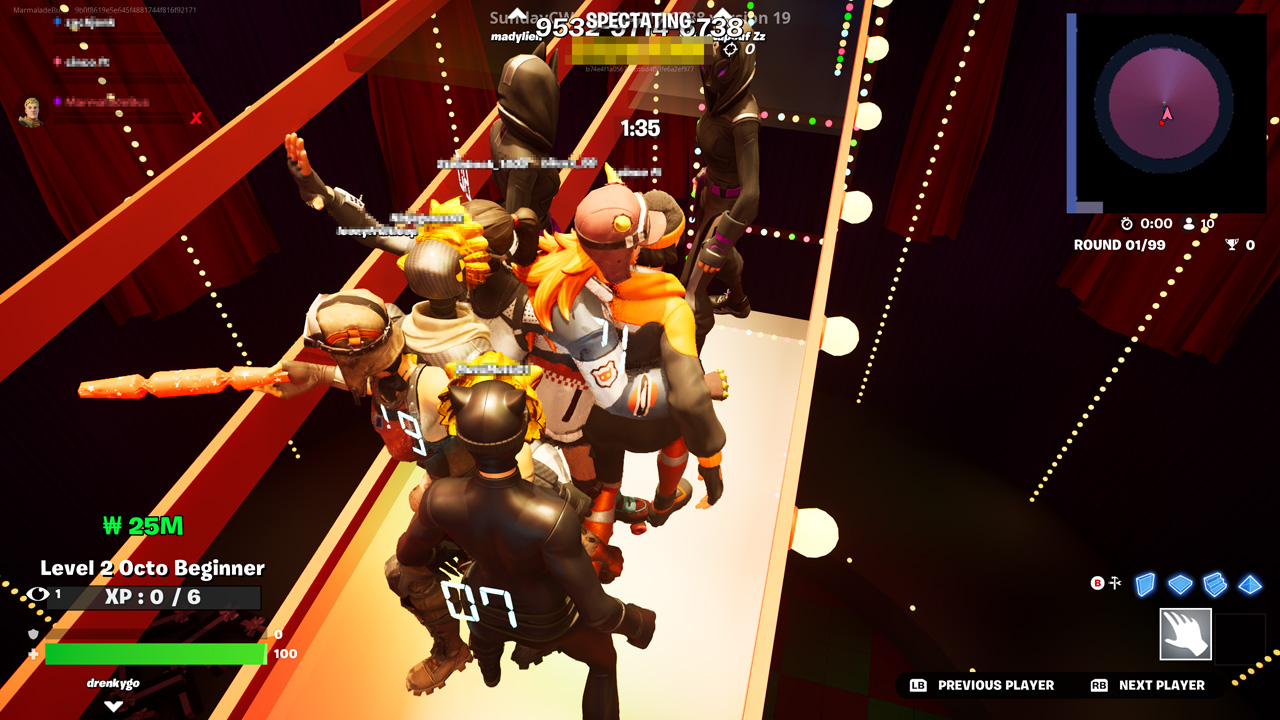 Wie man Tintenfischspiel in Fortnite spielt