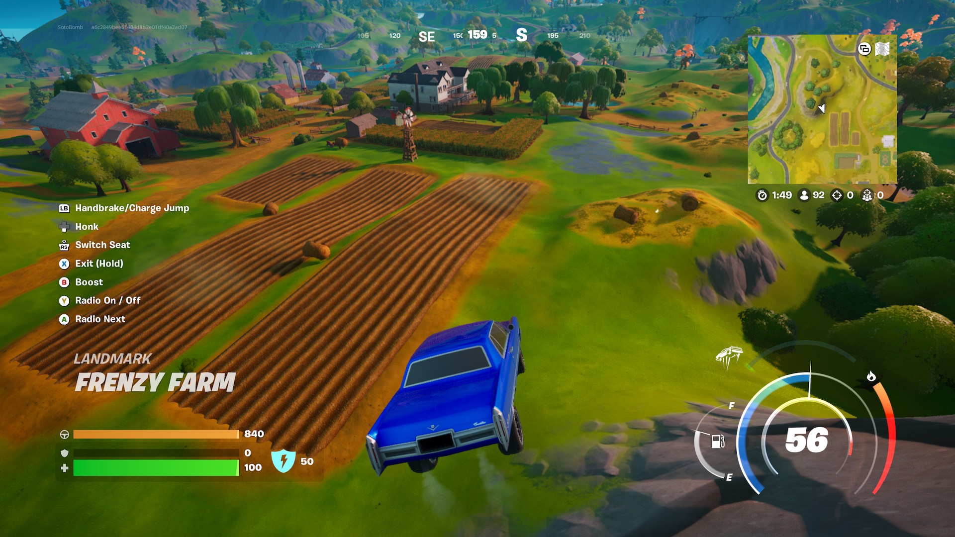 Fortnite第2章リミックスで空飛ぶ車のグリッチを行う方法