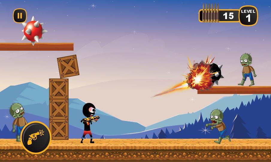 Stickman Sniper - Zombie shooter spy puzzles games
