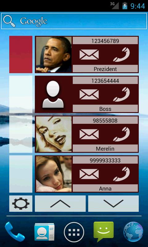 Contact Widget (4 groups)