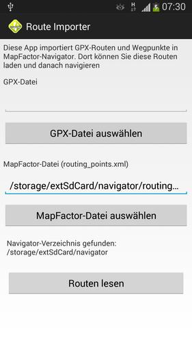 Route-Importer for MapFactor