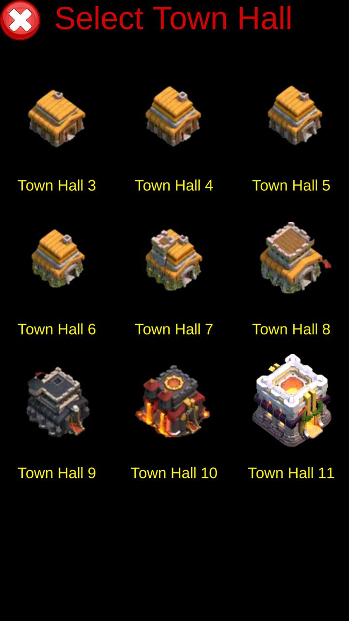 Bases Layouts for COC