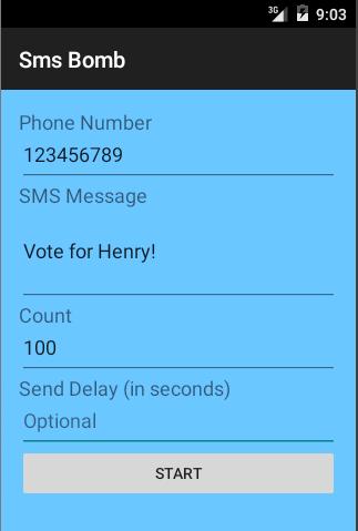 SMS Bomb Joke-App Vote-App