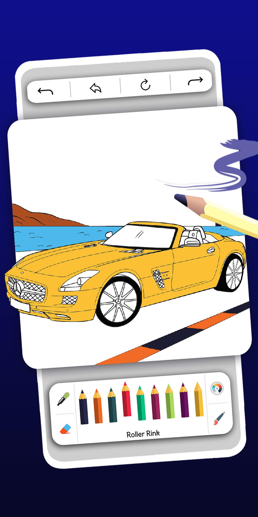 Coloring Book Mercedes car