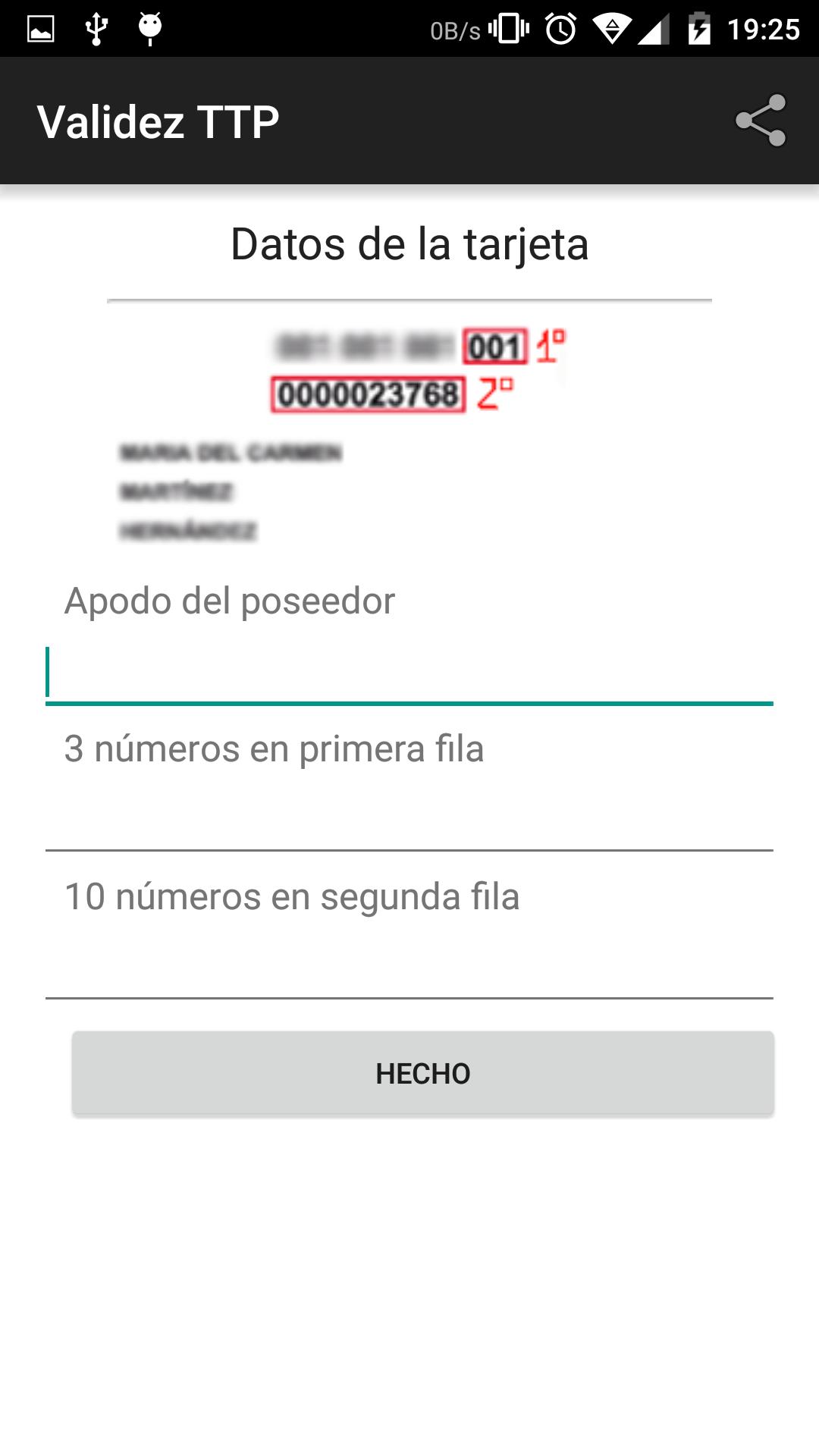 Validez Tarjeta Madrid