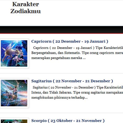 Sifat dan Karakter Zodiak-mu