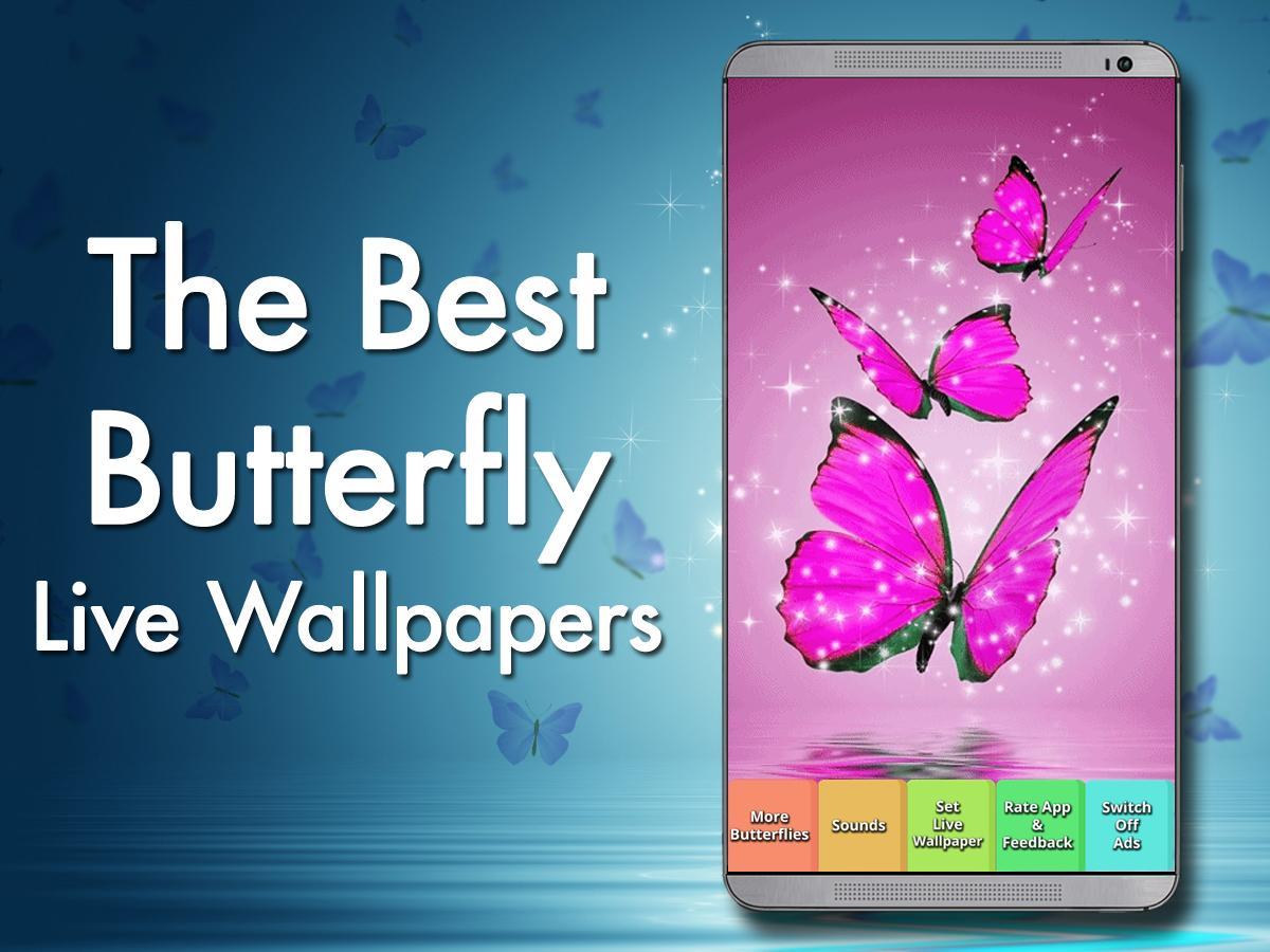 Pink Butterfly Live Wallpaper