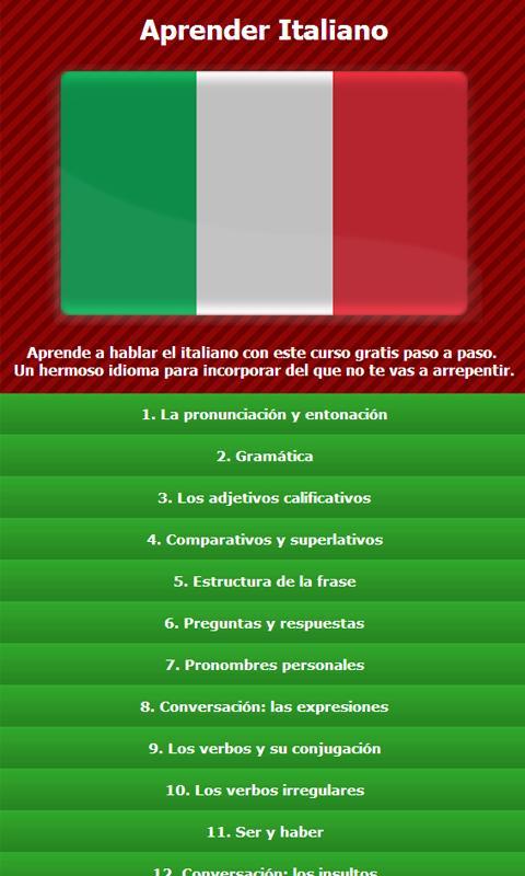 Curso de Italiano Gratis