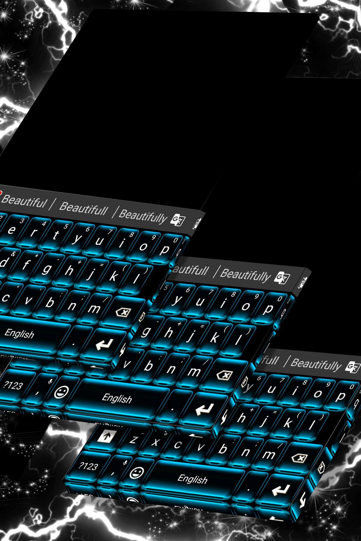 Neon Blue Keyboard Free