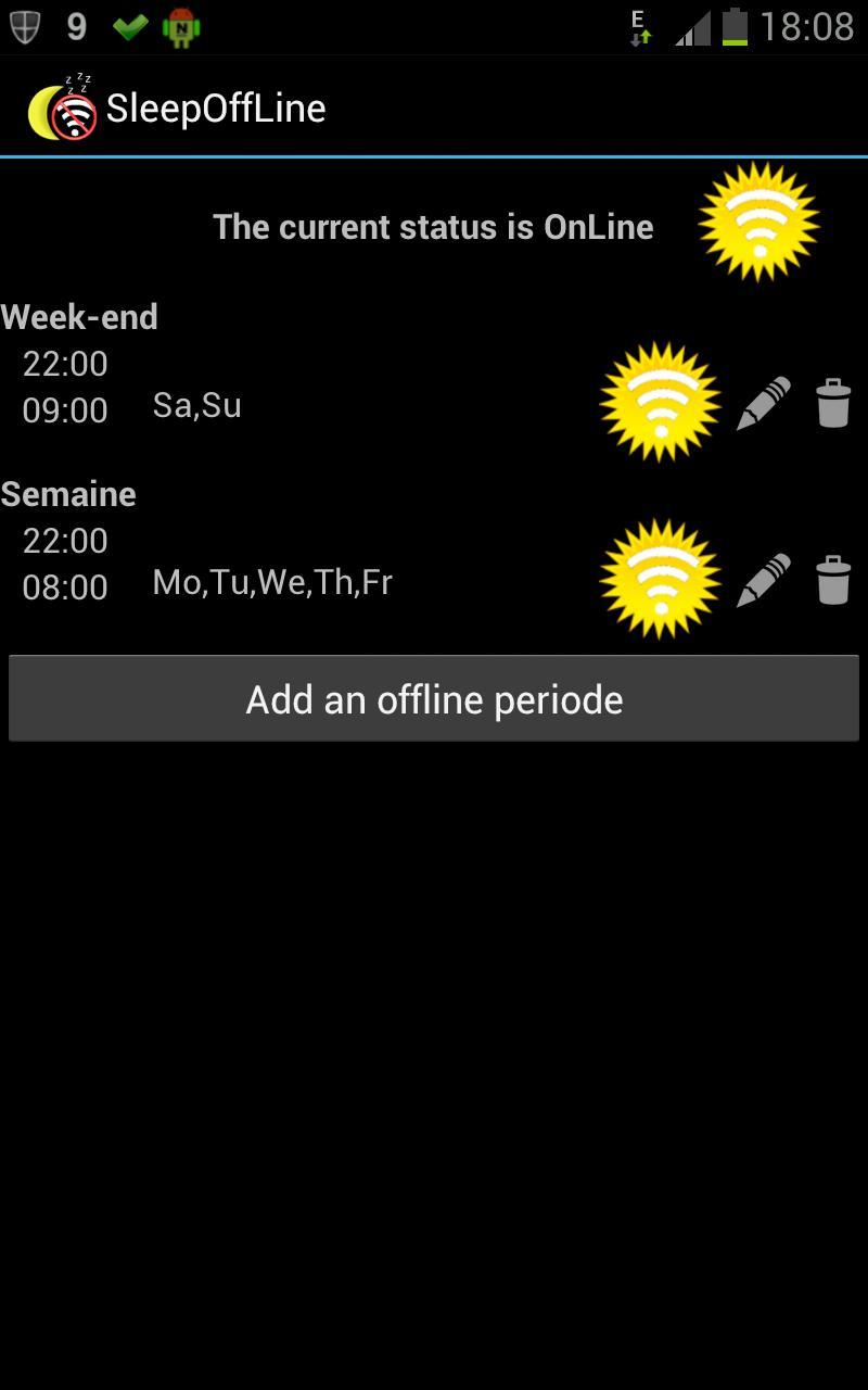 Sleep offline airplane mode