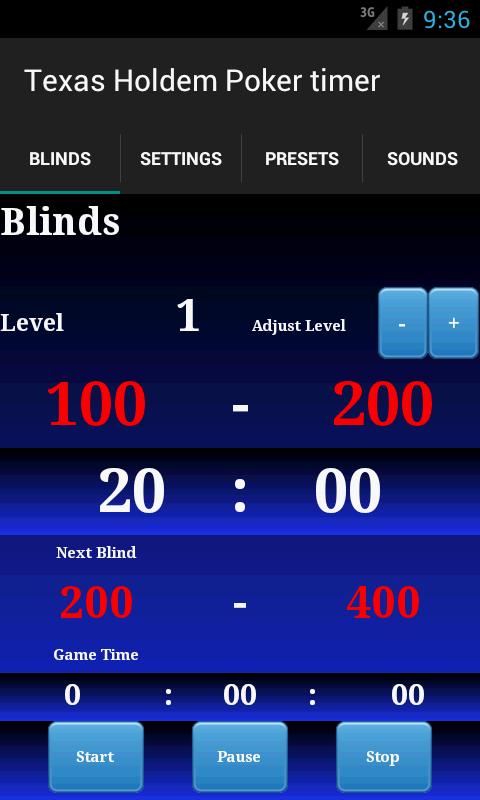 Texas Holdem Poker Timer