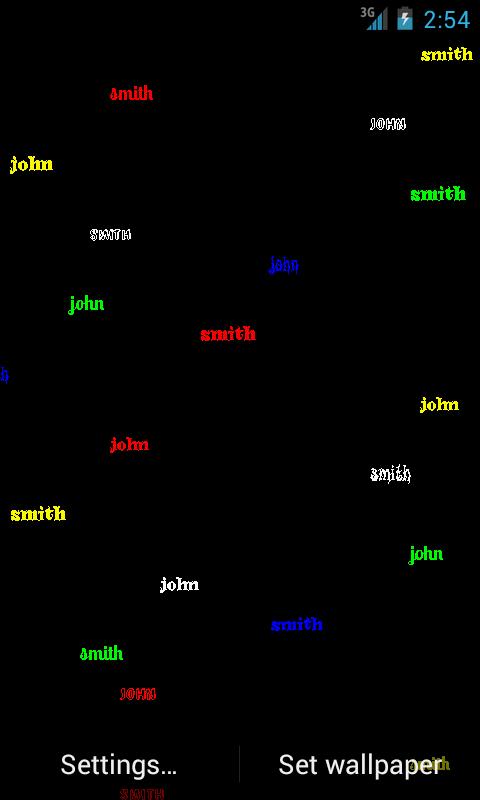 My Text Live Wallpaper