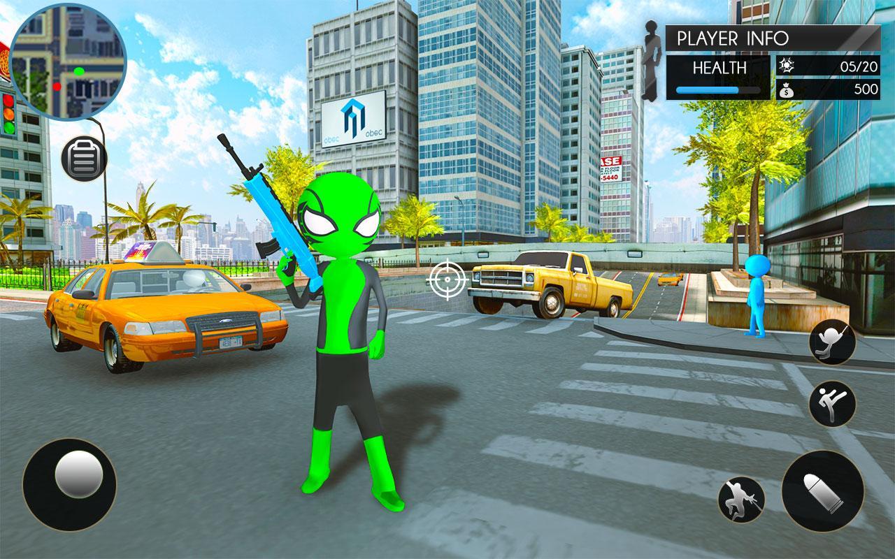 Spider Stickman Rope Hero - Crime City Gangster