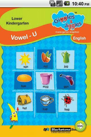 English Vowel U for LKG Kids