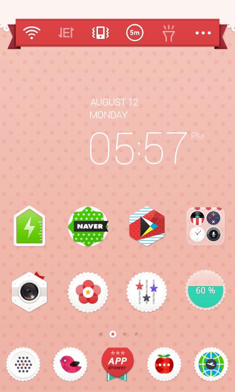 Pink Skin LINE Launcher Theme