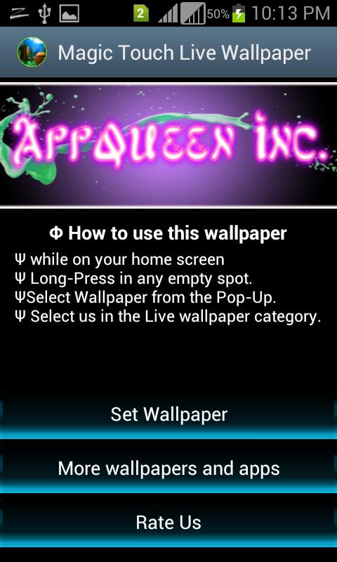 Magic Touch Live Wallpapers