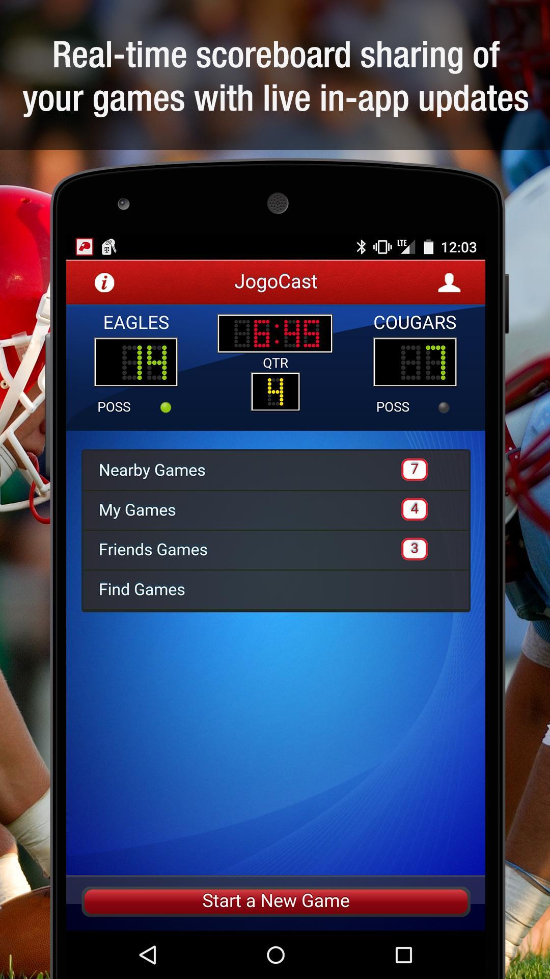 JogoCast Football Scoreboard