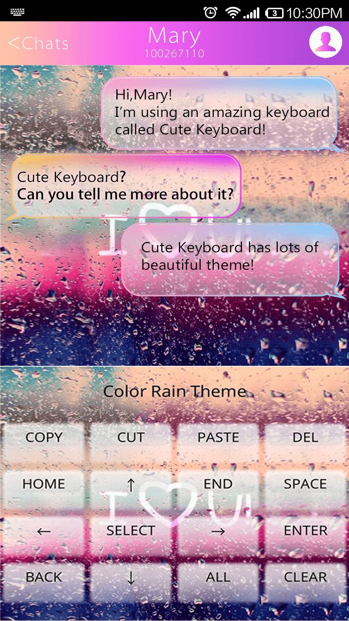 COLOR RAIN Emoji Keyboard Skin