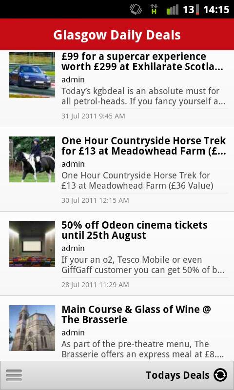 Glasgow Daily Deals