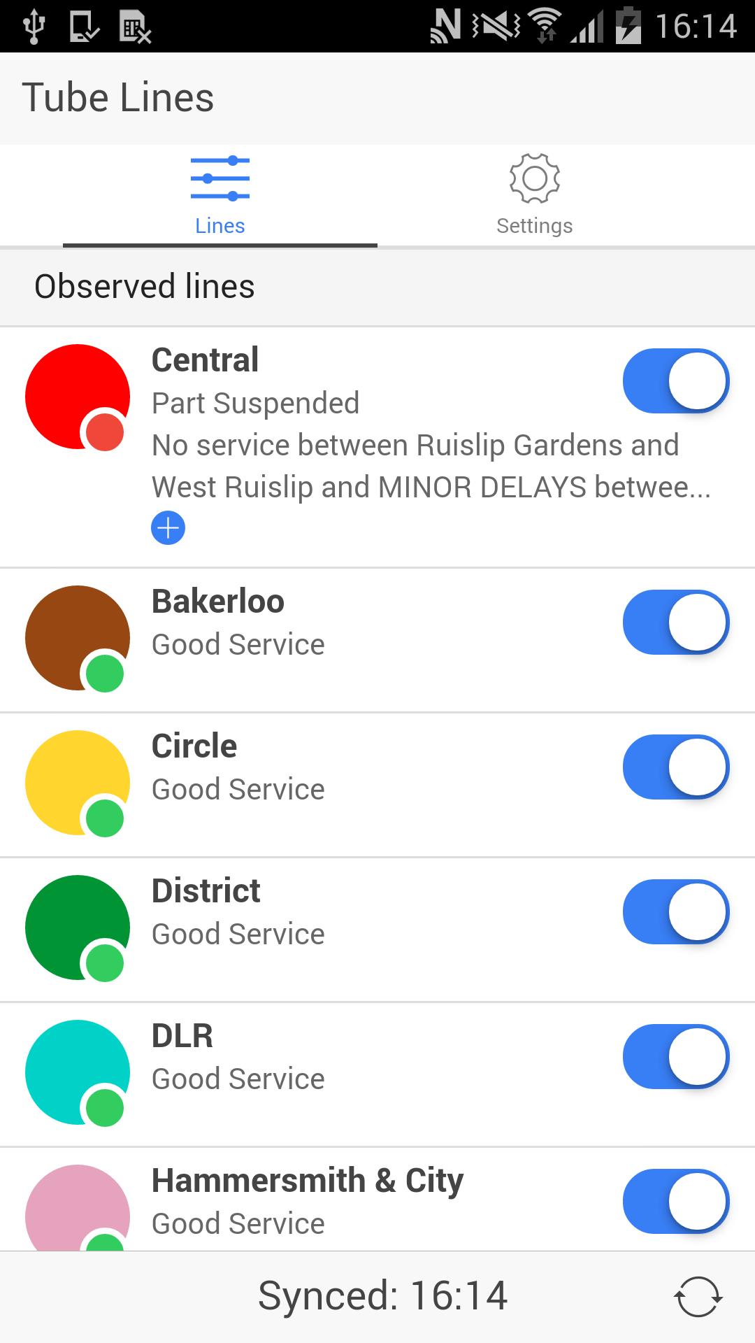 London Transport Alerts