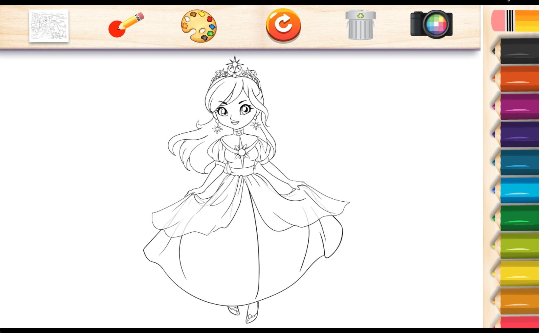 Princess Coloring Book for Girl