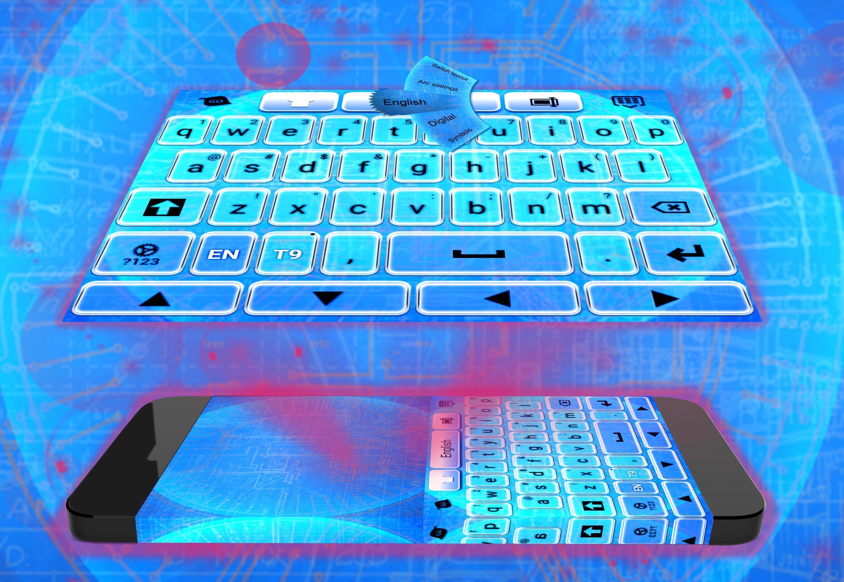 Holographic Keyboard Theme