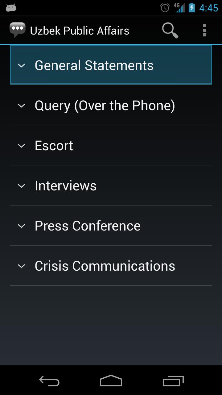 Uzbek Public Affairs Phrases