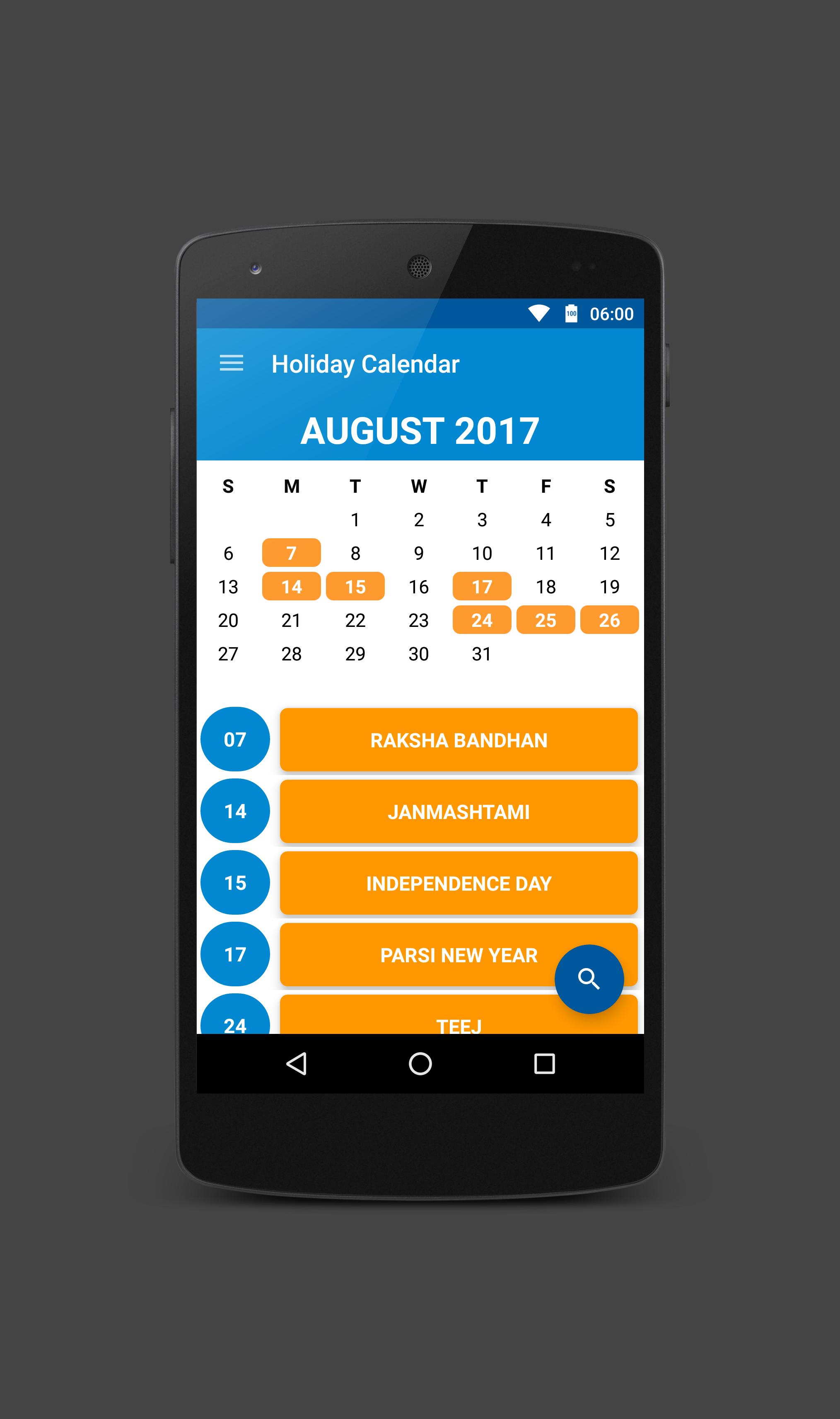 Holiday Calendar