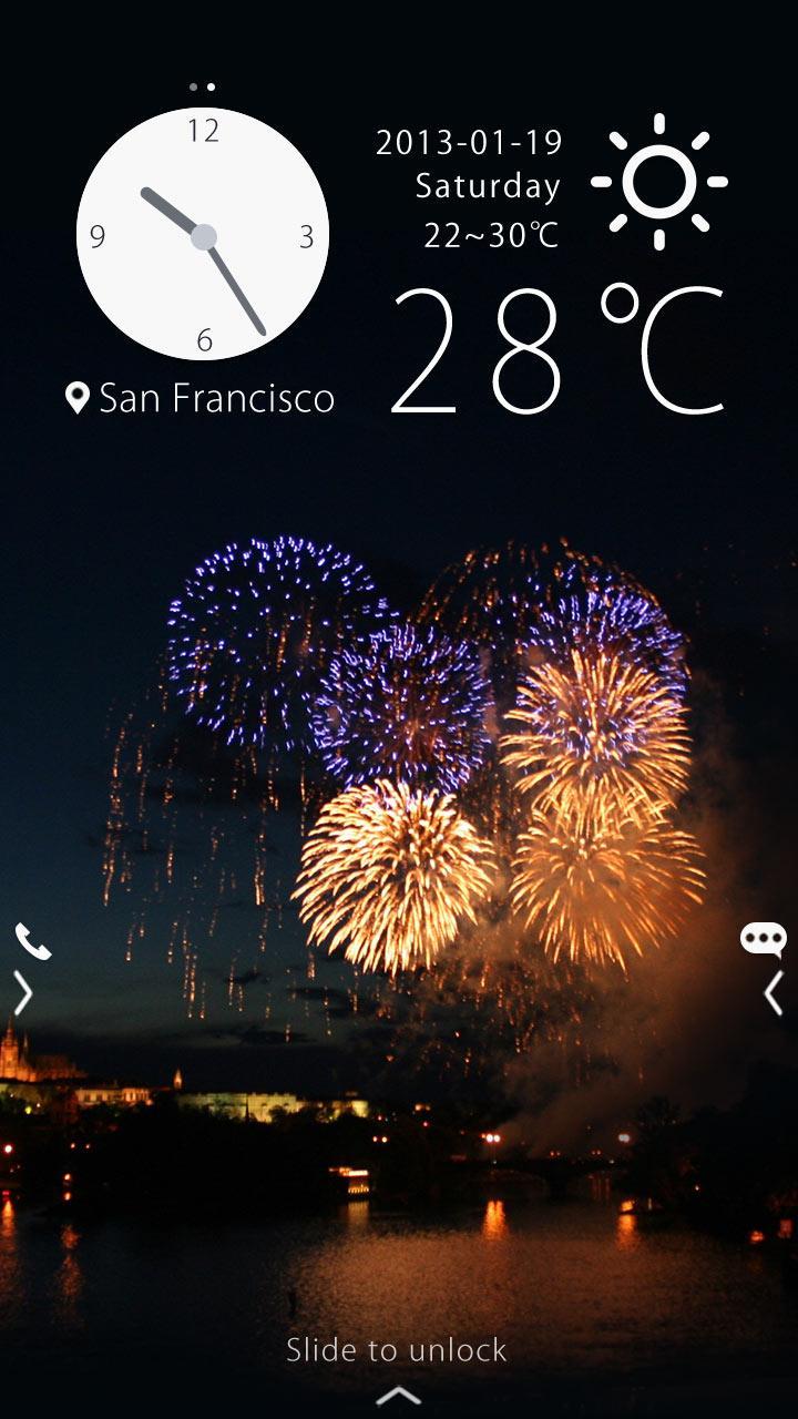 Fireworks GO Locker Free Theme