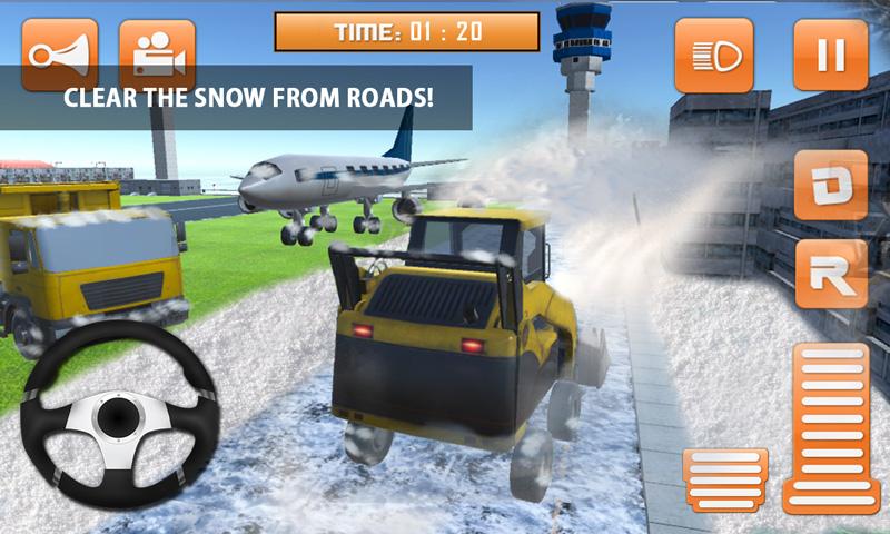 Airport Ground Staff Snow Plow