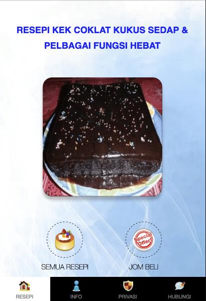 RESEPI KEK COKLAT KUKUS SEDAP