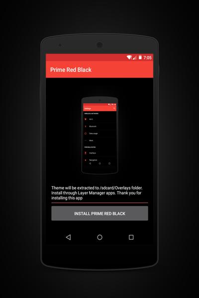 Prime Red Black - Layers Theme