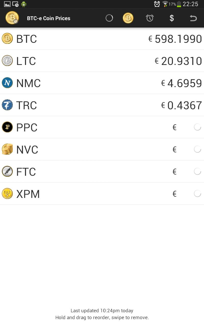 BTC-e Coin Price Checker