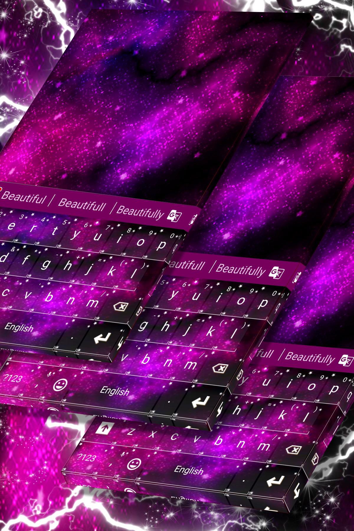 Pink Galaxy Keyboard