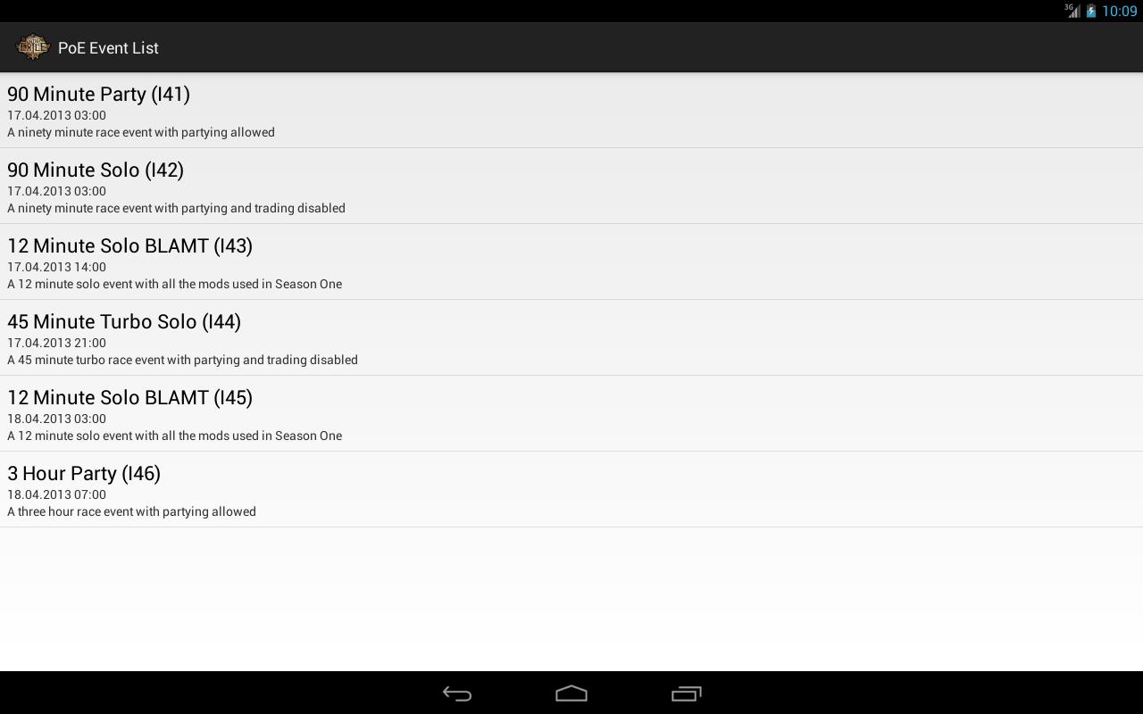 Path of Exile Events